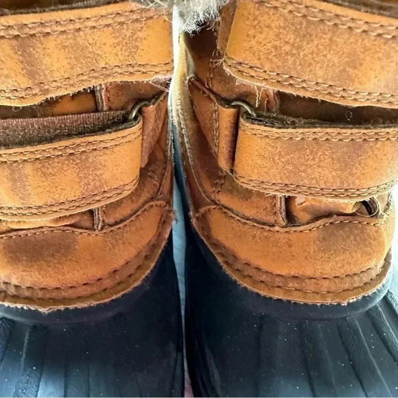 Joe Fresh Quick Close Winter Boots Brown & Pink Size 10 - Picture 3 of 16